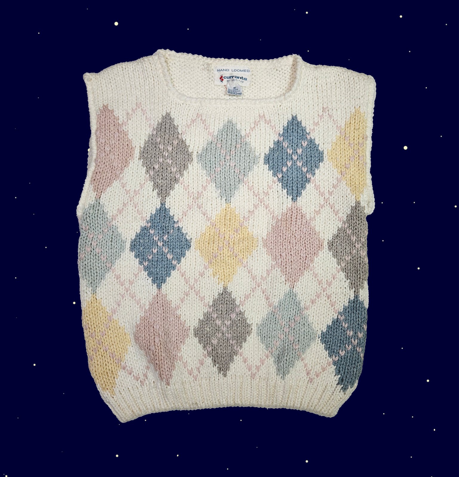 Pastel argyle knit vest | After Sunset Club